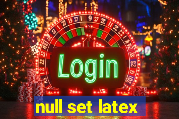 null set latex